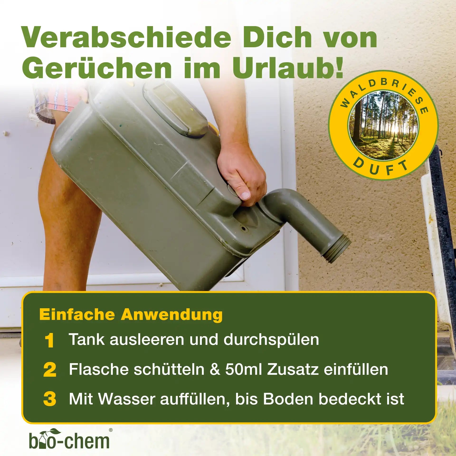 Anwendung Chemietoilette Chemie