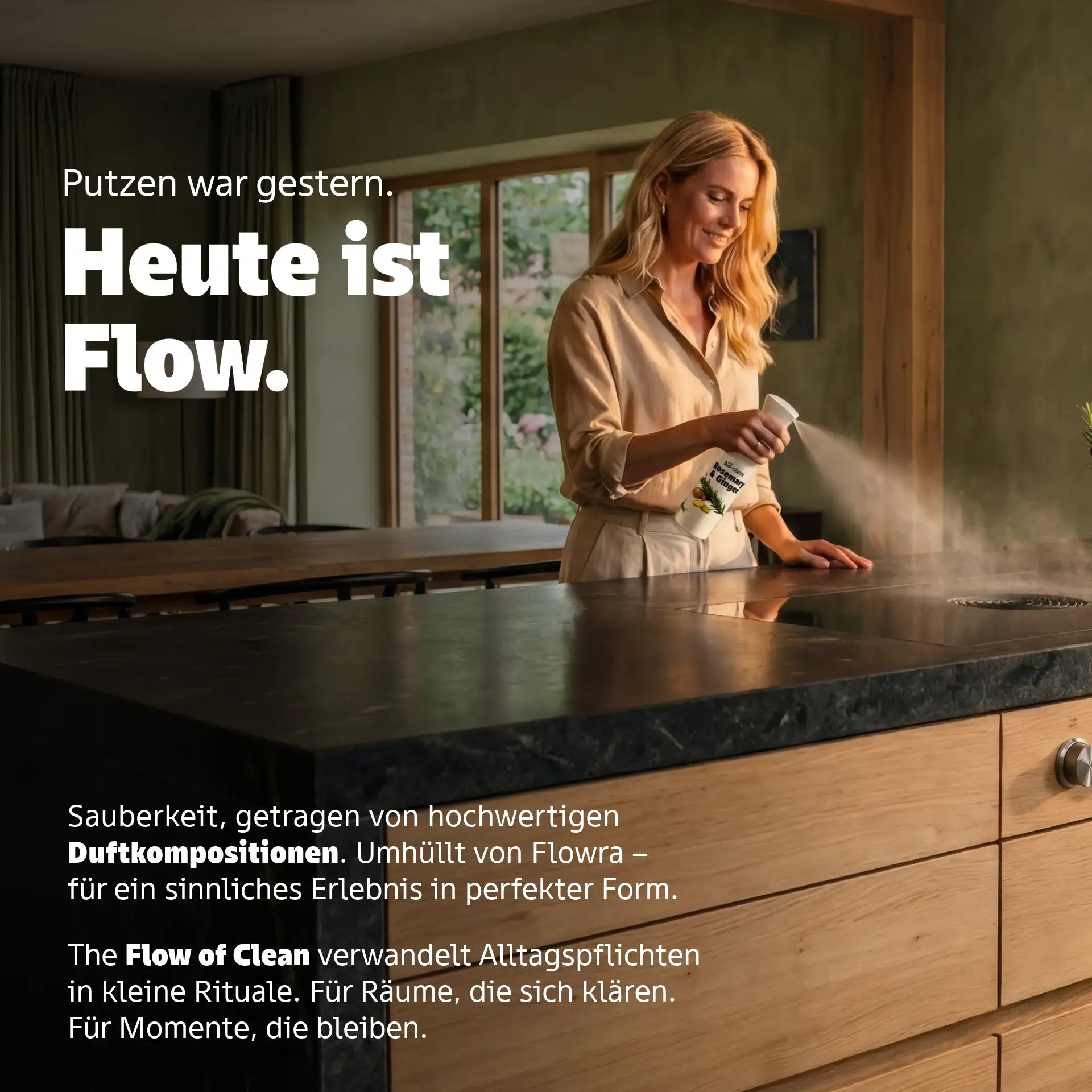 the flow of clean reiniger duft rosemary ginger
