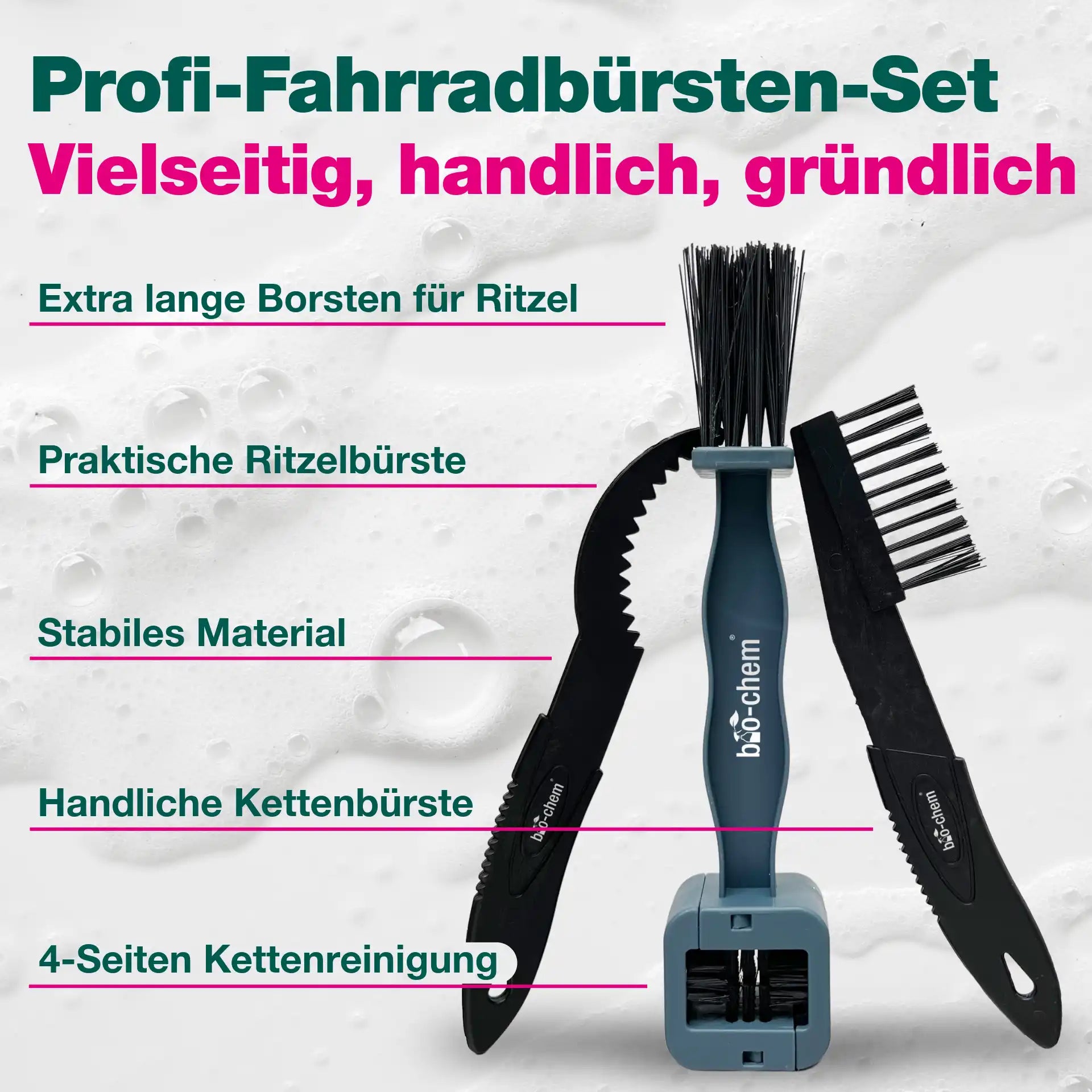 Fahrradbürsten-Set (3-teilig)