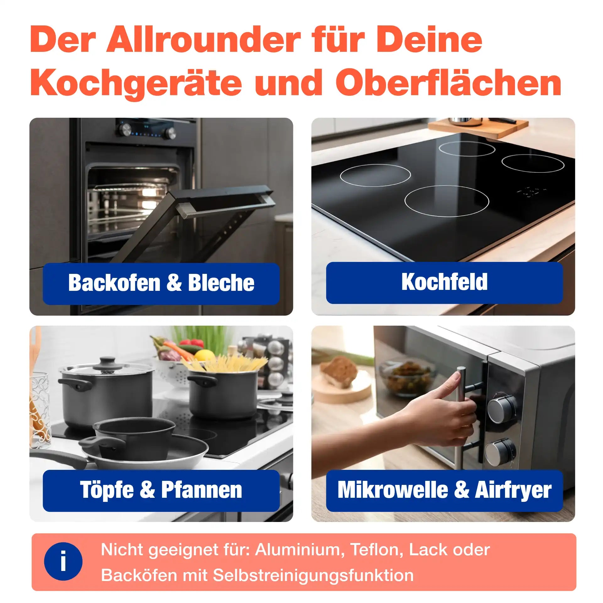 Backofen Reiniger mit Pinsel (1 L)