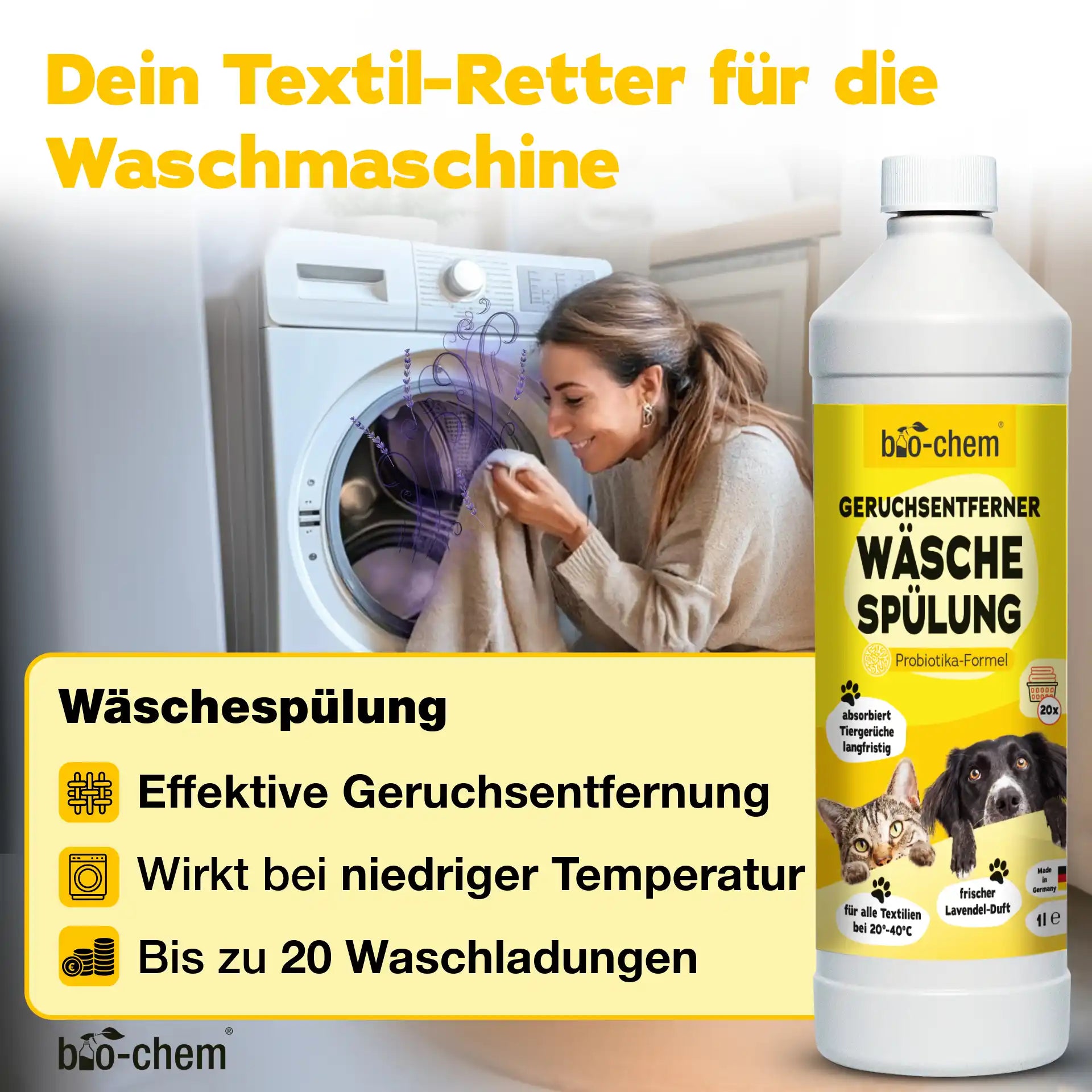 Geruchsentferner Hund + Wäschespülung (2-teilig)