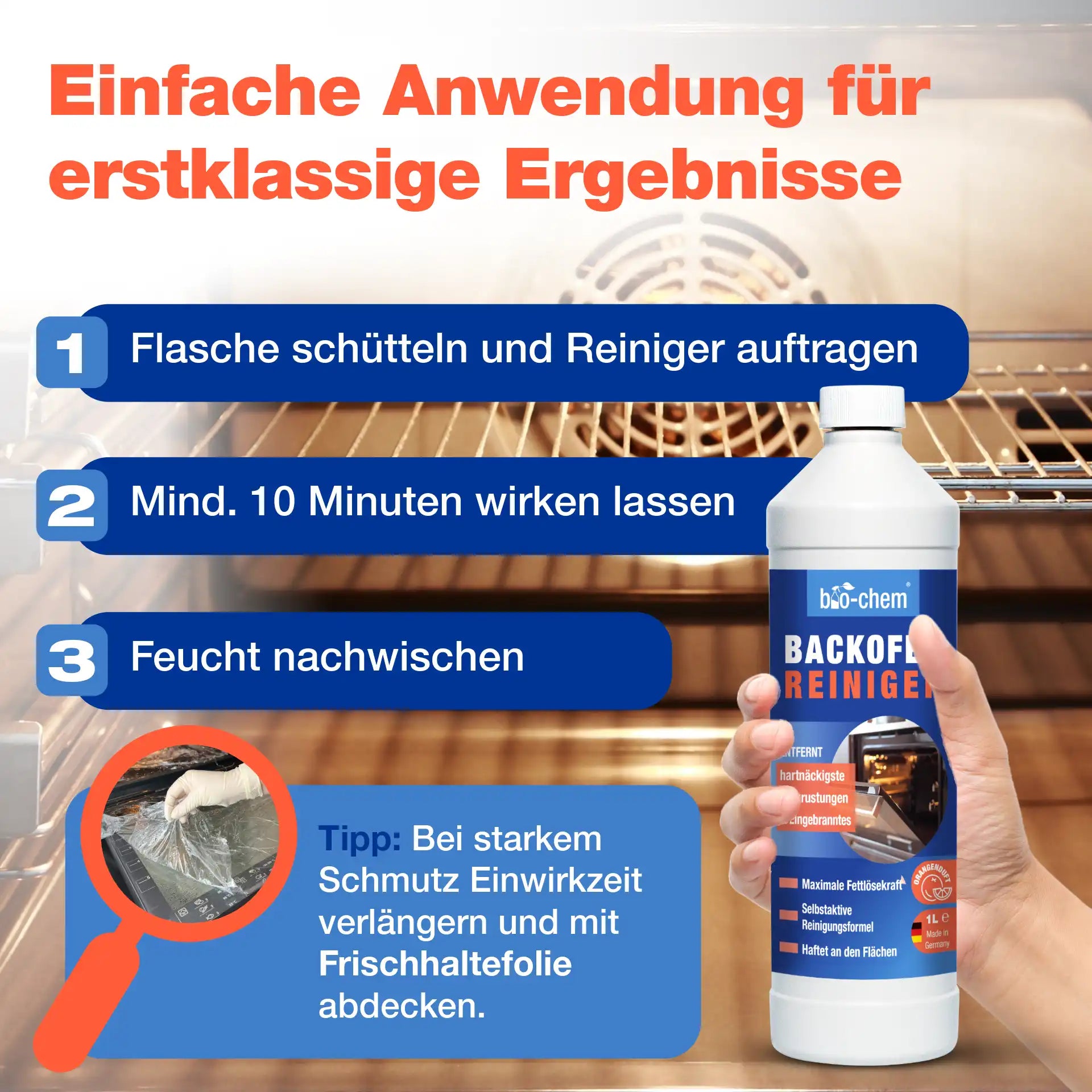 Backofen Reiniger (1 L + Zubehör)