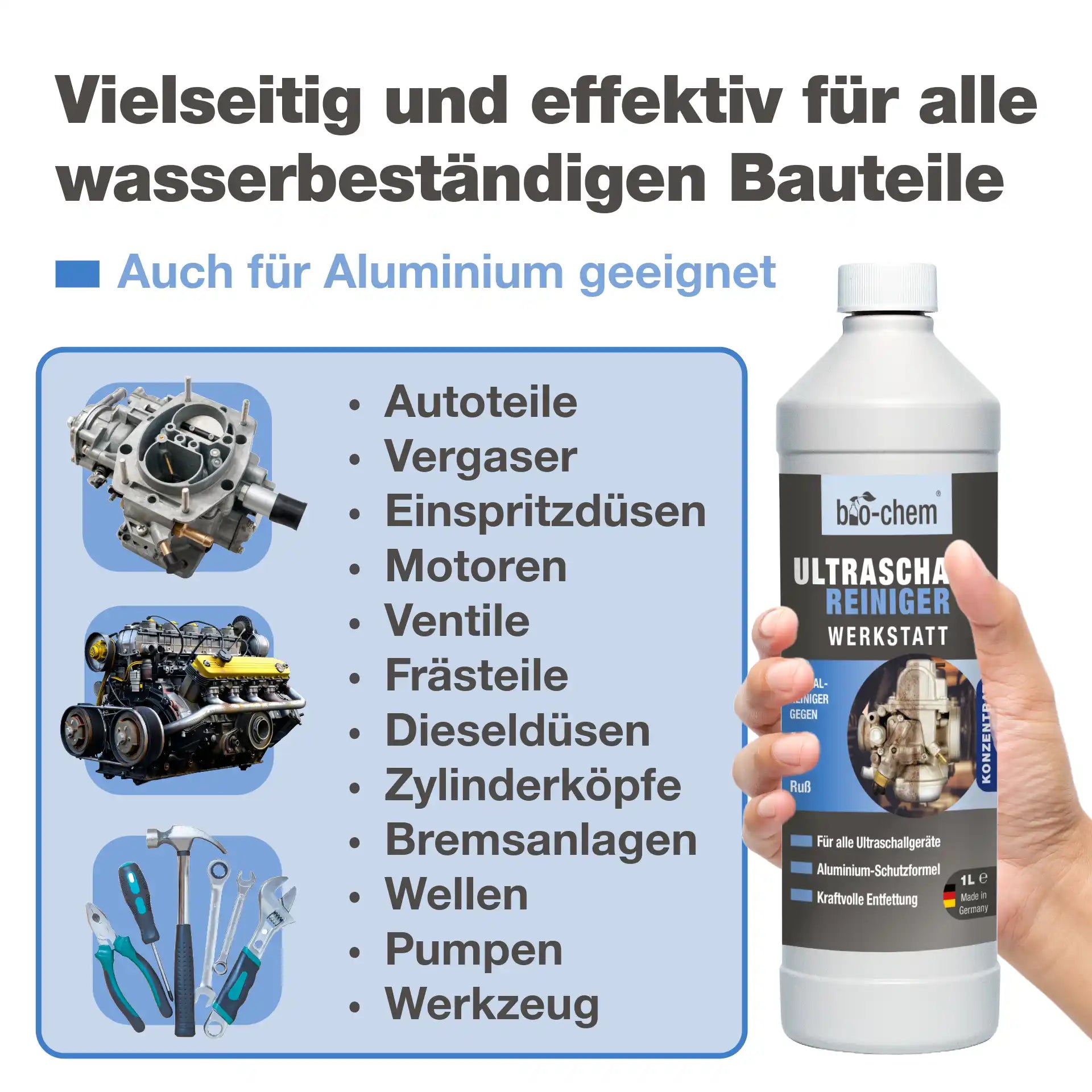 Anwendungsbereiche Autoteile Vergaser Einspritzdüsen Ventile Werkzeug