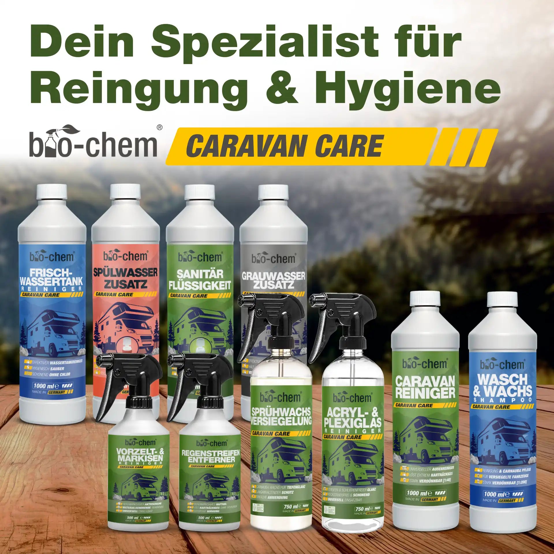 Sortiment Wohnwagenreiniger bio-chem