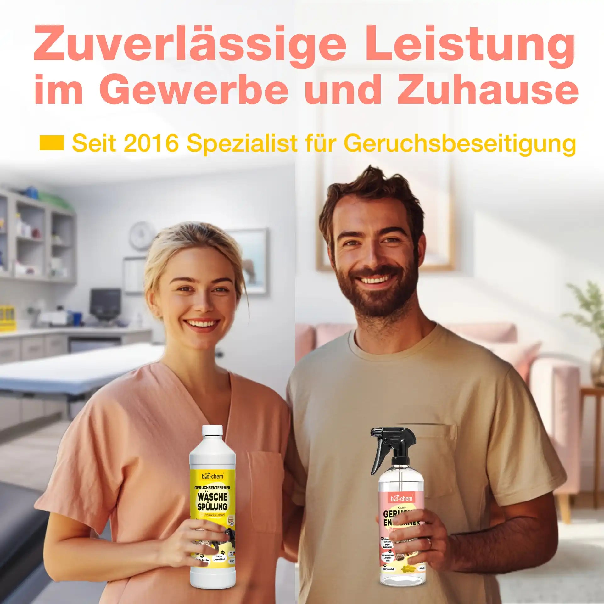 Geruchsentferner Katze + Wäschespülung (2-teilig)