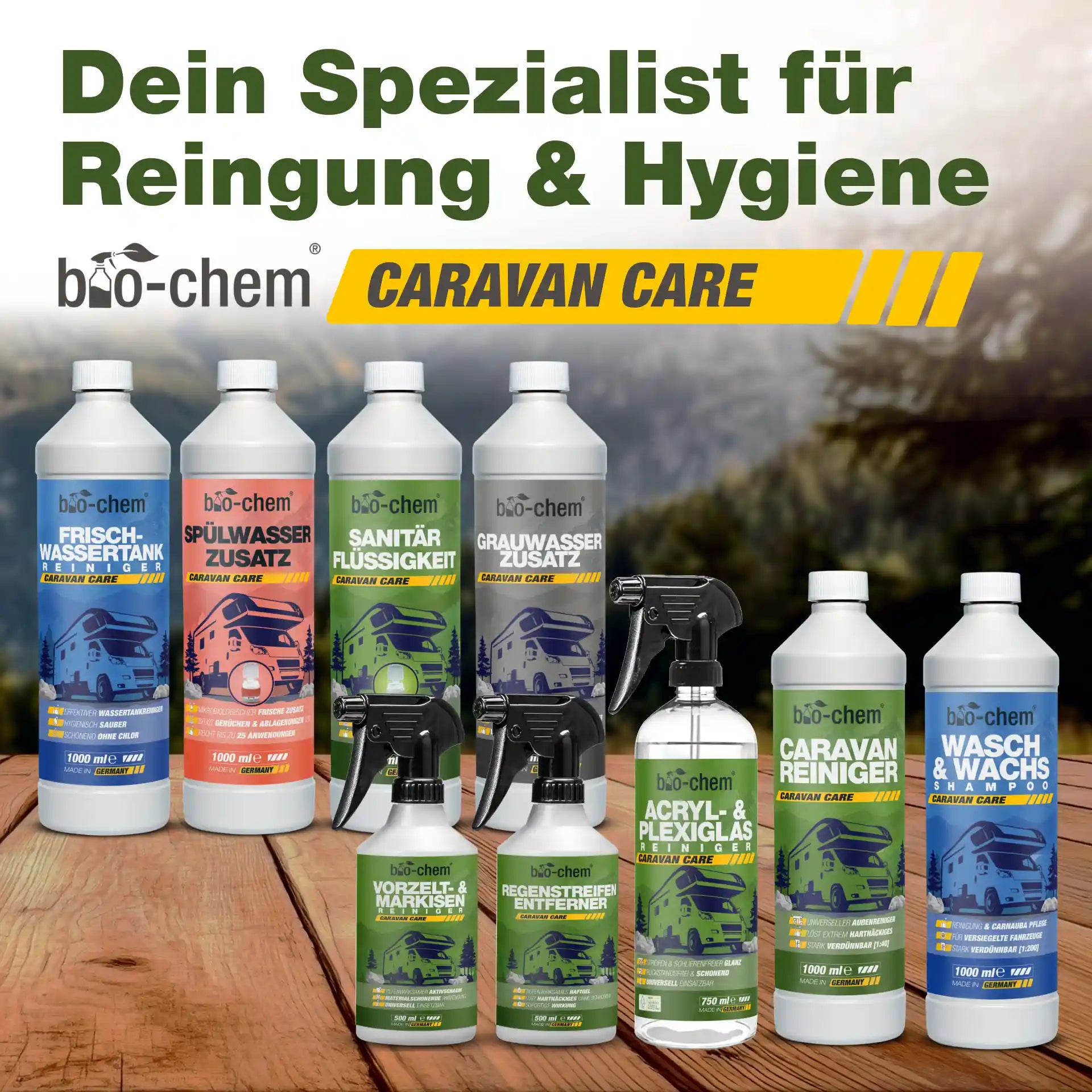 bio-chem Caravan Care Reinigungsprodukte für Hygiene, Pflege und Werterhalt von Wohnmobilen