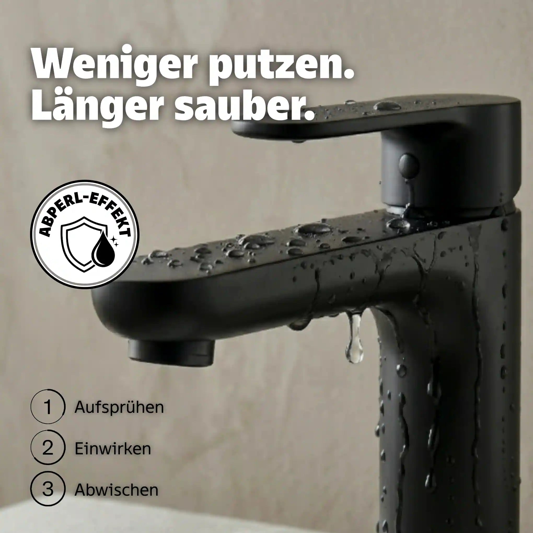 Badreiniger Abperleffekt Lotuseffekt