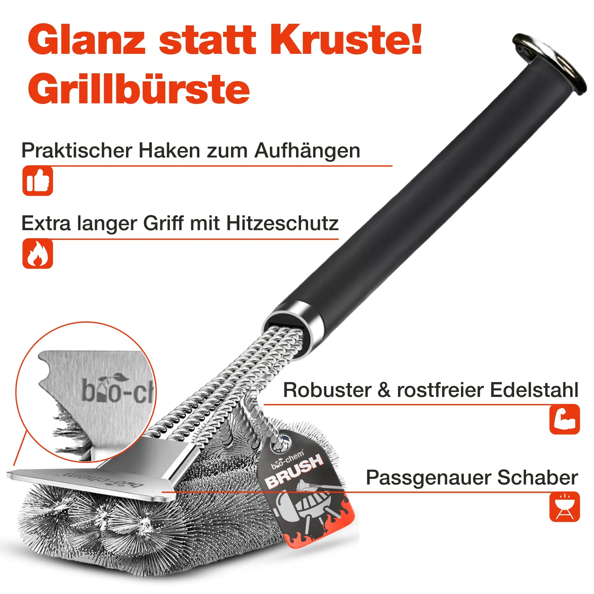 Grillreinigung Zubehör (DUO 2-teilig)