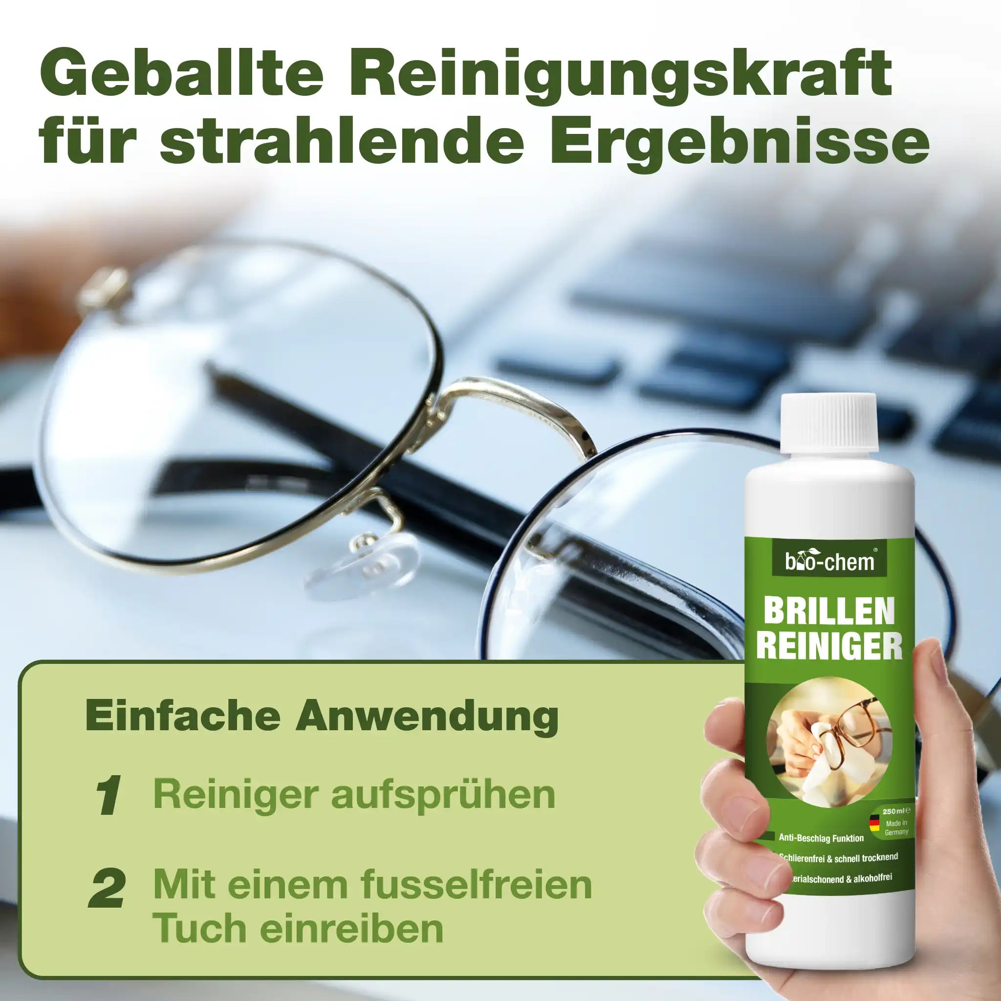 Brillenreiniger (250 ML + Tuch)