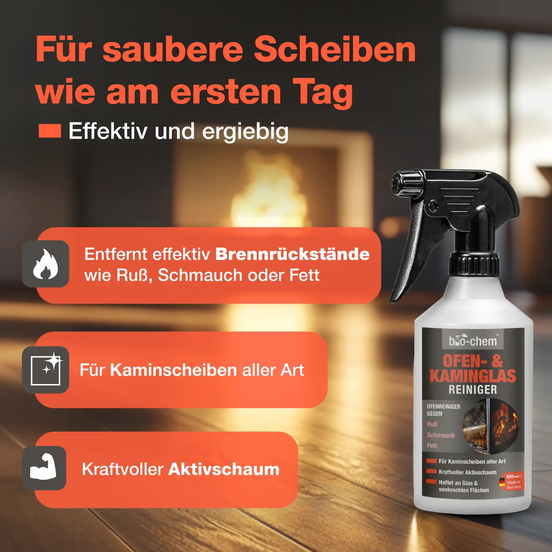 Wirkung Kaminglasreiniger