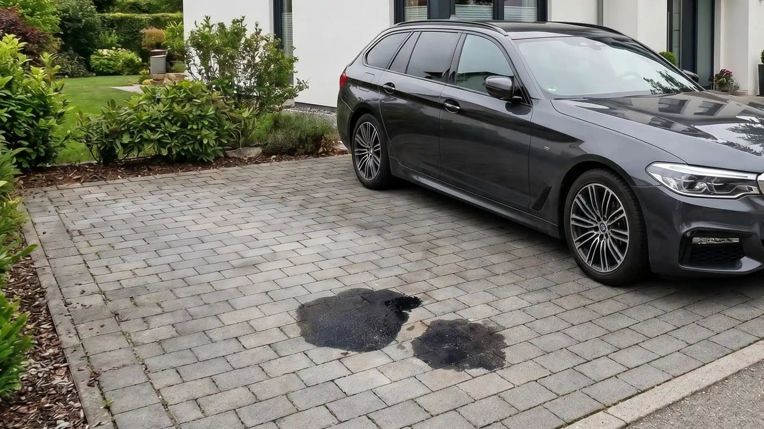 Ölflecken entfernen: So werden Pflaster & Beton wieder sauber