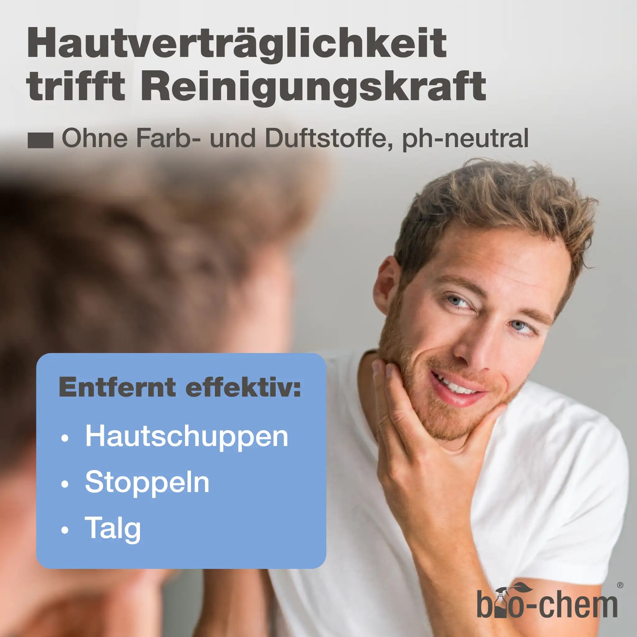 Hautverträglicher Scherkopfreiniger – entfernt Talg, Stoppeln &amp; Hautschuppen – Artikel 9100004
