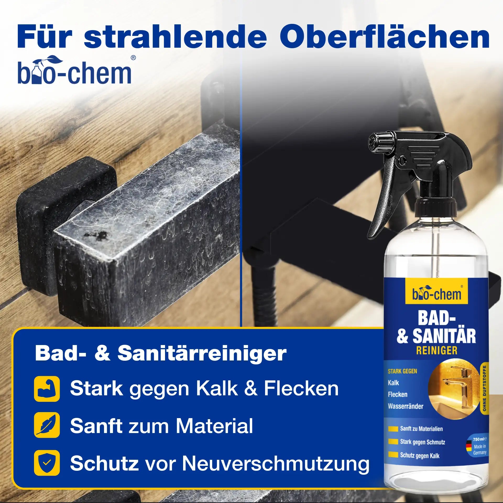Bad- &amp; Sanitärreiniger mit Schutz vor Kalk und Flecken – Artikel 900006