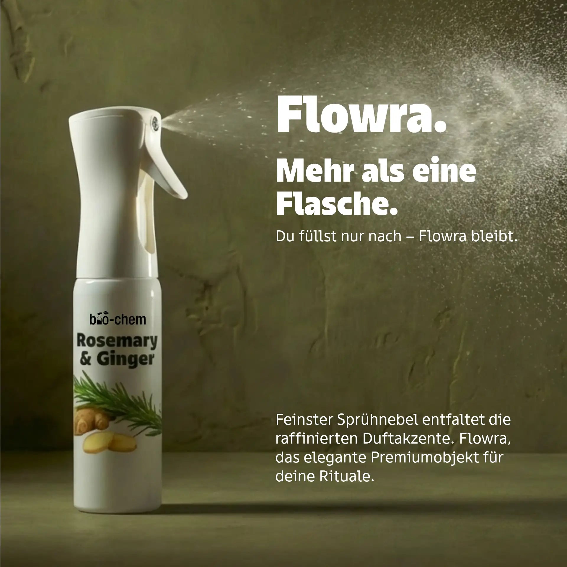 flowra spruehflaschr rosemary ginger flairosol