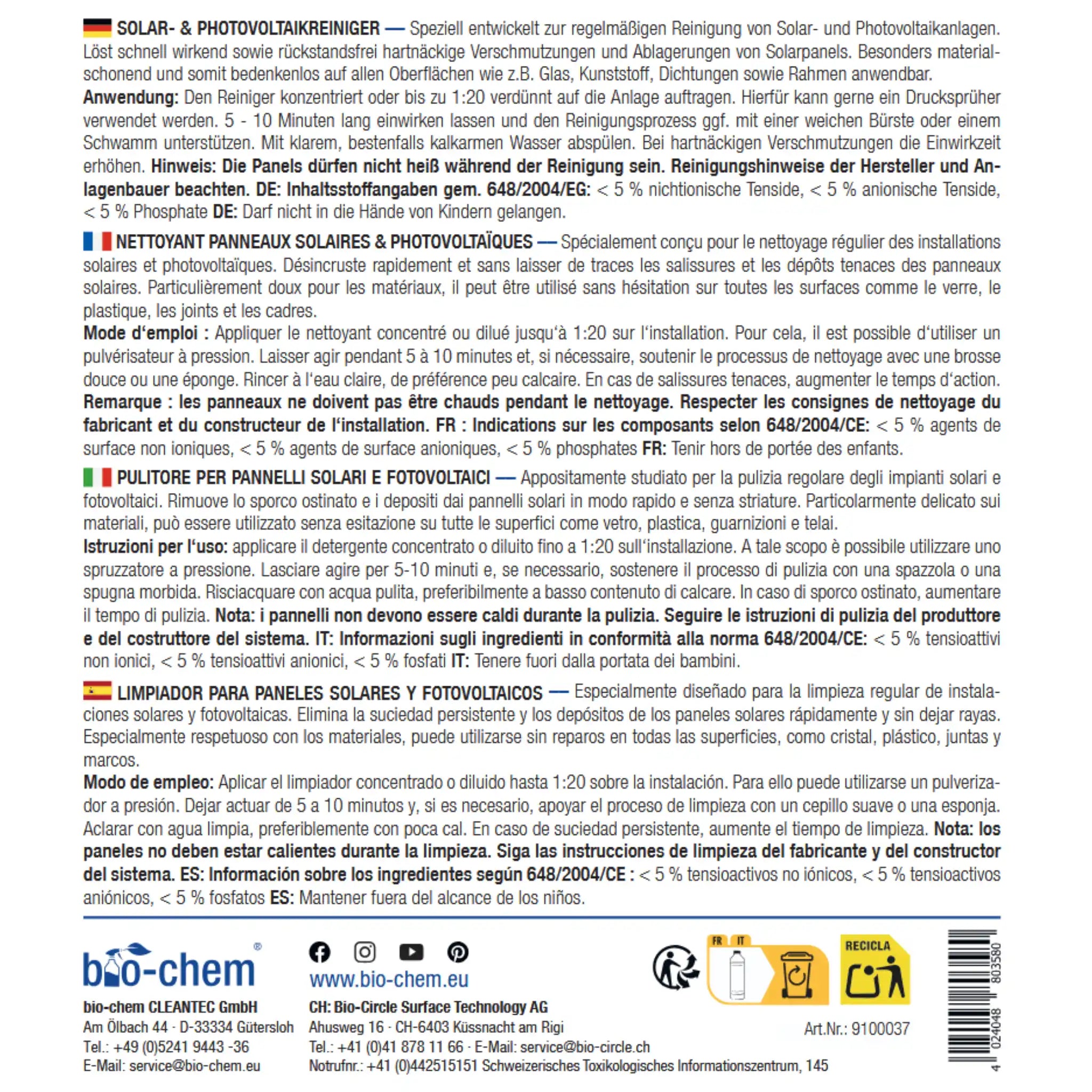 Photovoltaikreiniger (1 L)