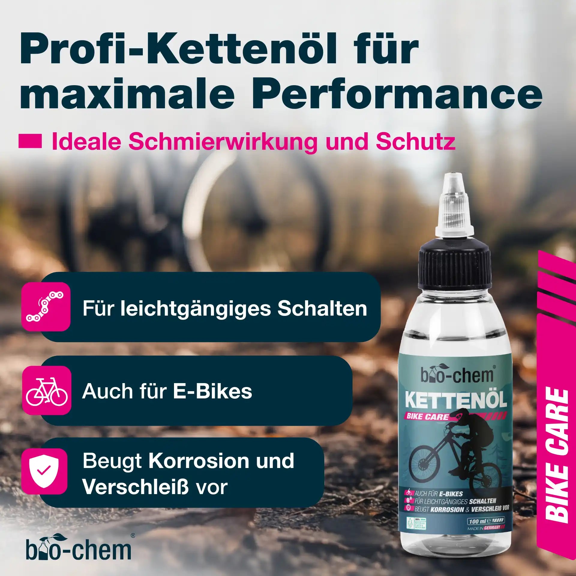 Kettenöl Fahrrad (100 ML + Tuch)