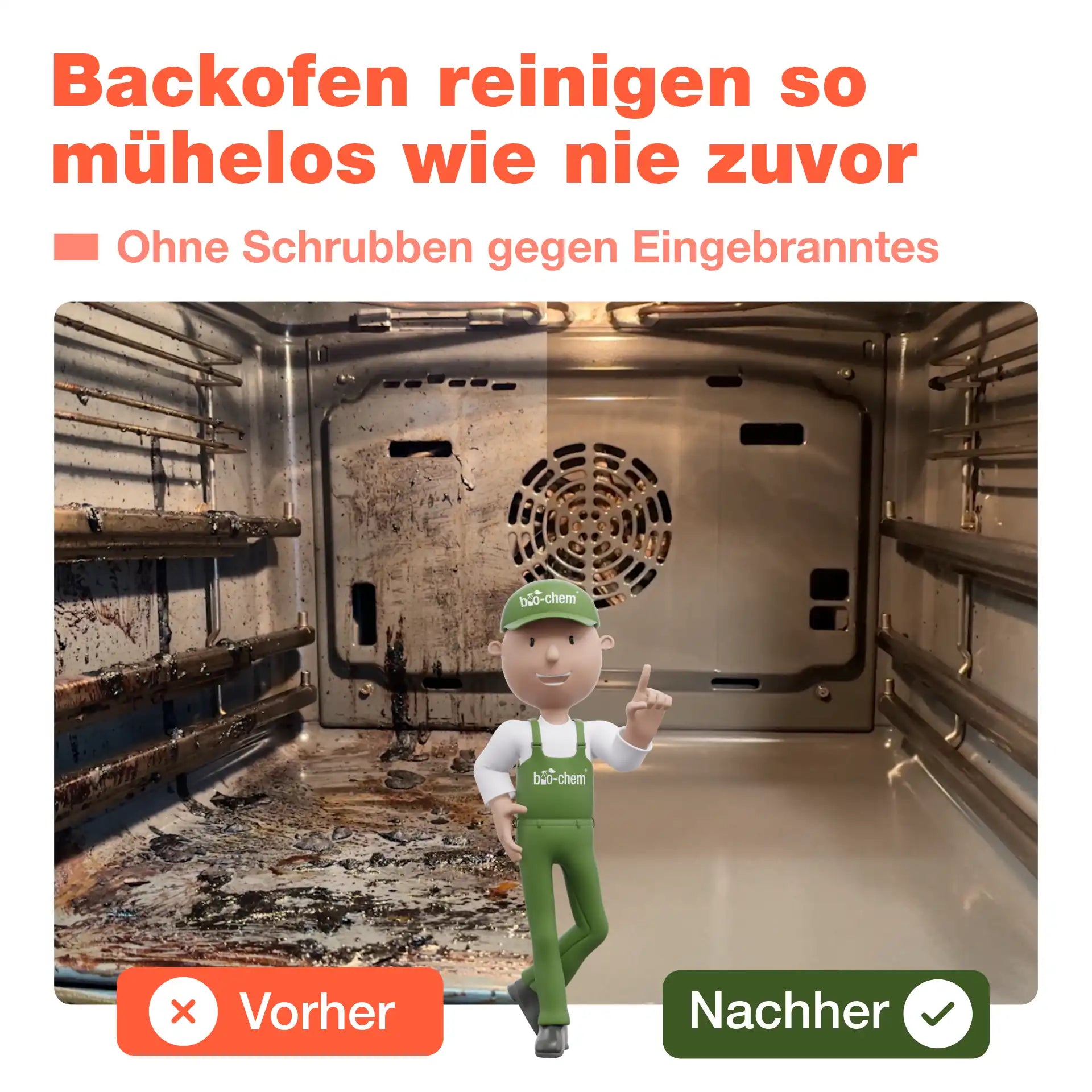 Backofen Reiniger mit Pinsel (1 L)