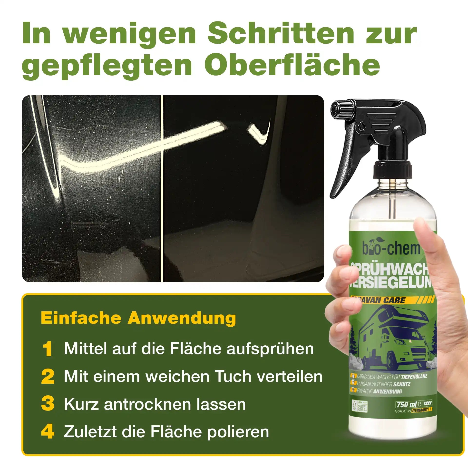 bio-chem Caravan Care Sprühwachsversiegelung einfache Anwendung