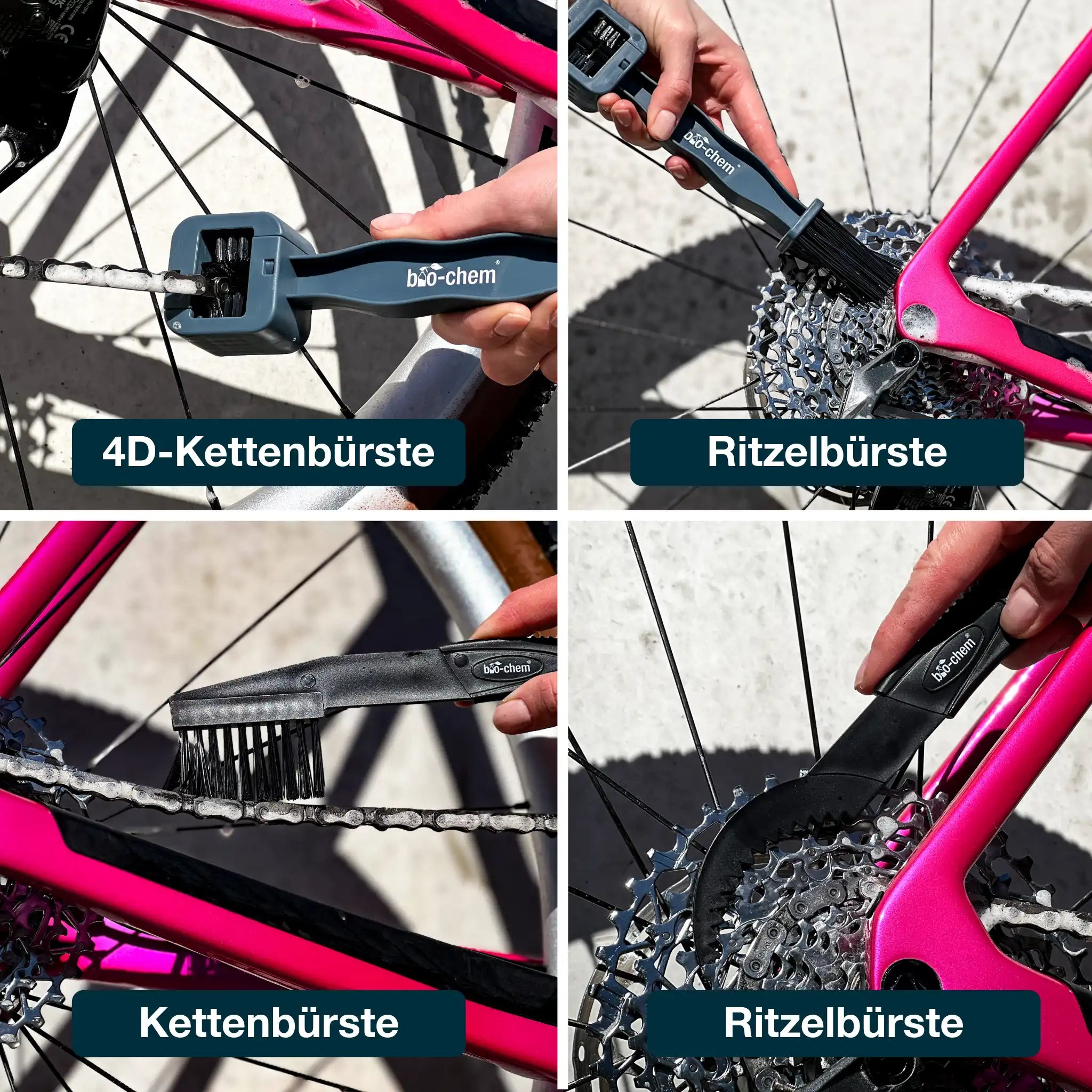 Fahrradreinigung Zubehör-Set (PREMIUM 8-teilig)