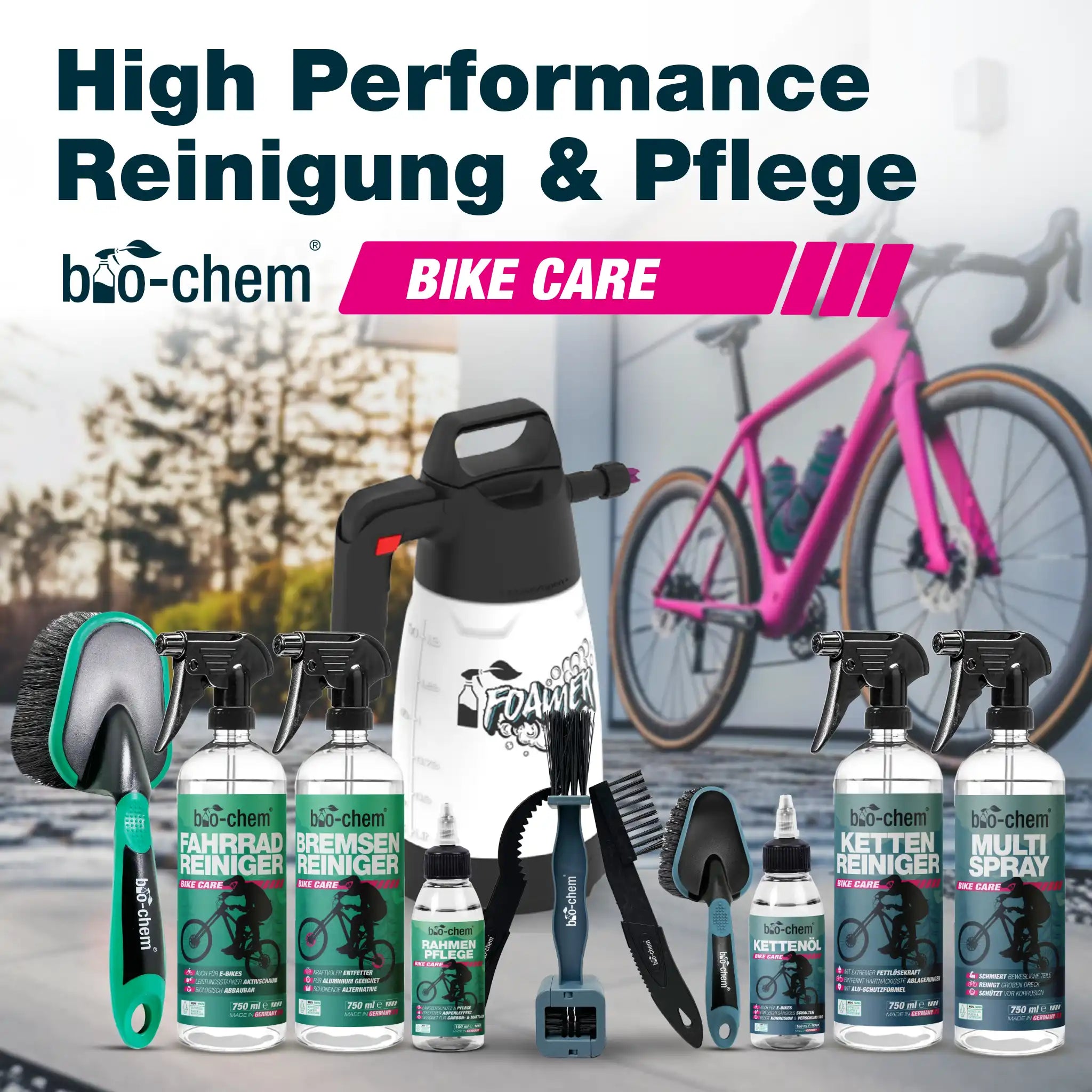 Fahrradreinigung Zubehör-Set (PREMIUM 8-teilig)