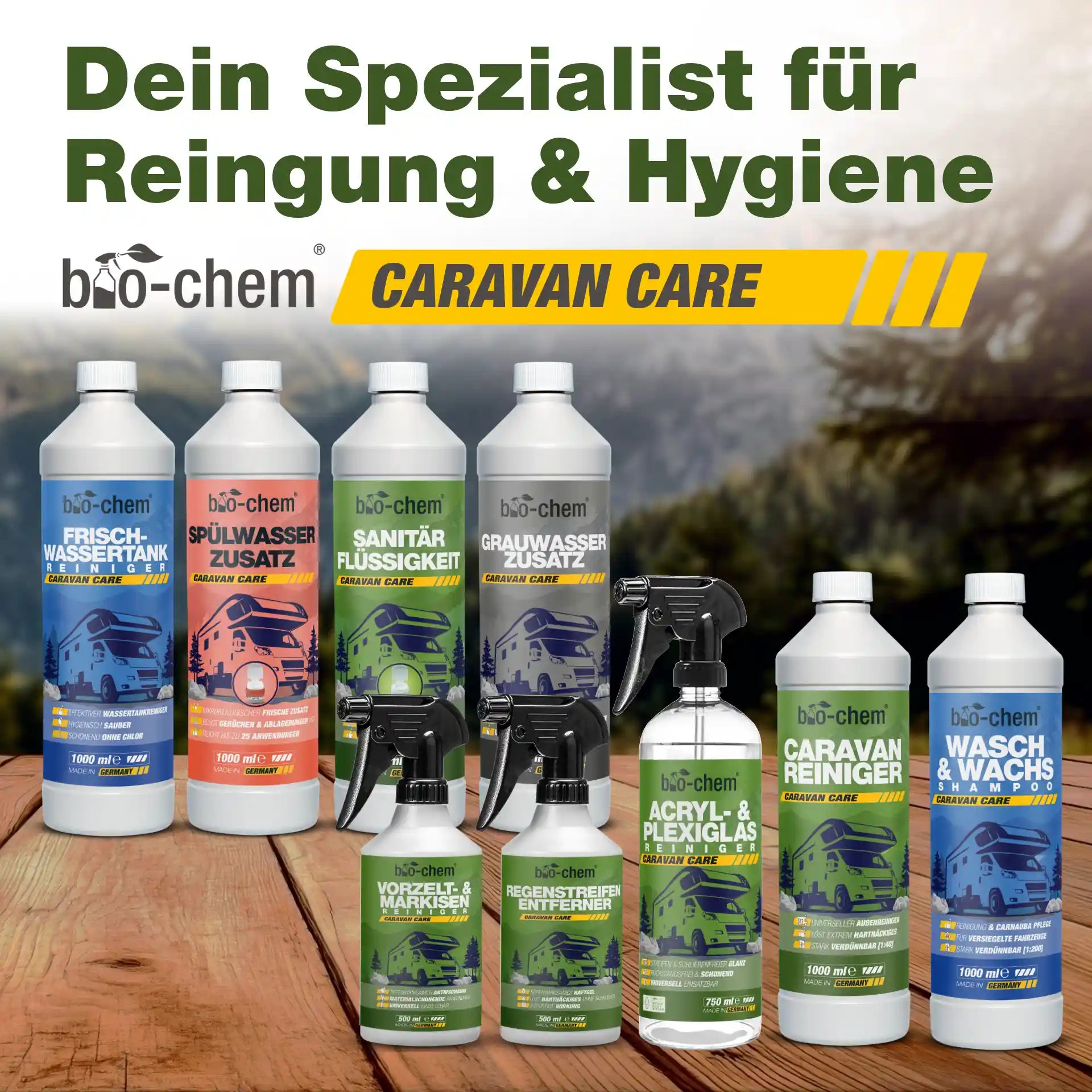 bio-chem Caravan Care Reinigungsprodukte für Hygiene, Pflege und Werterhalt von Wohnmobilen