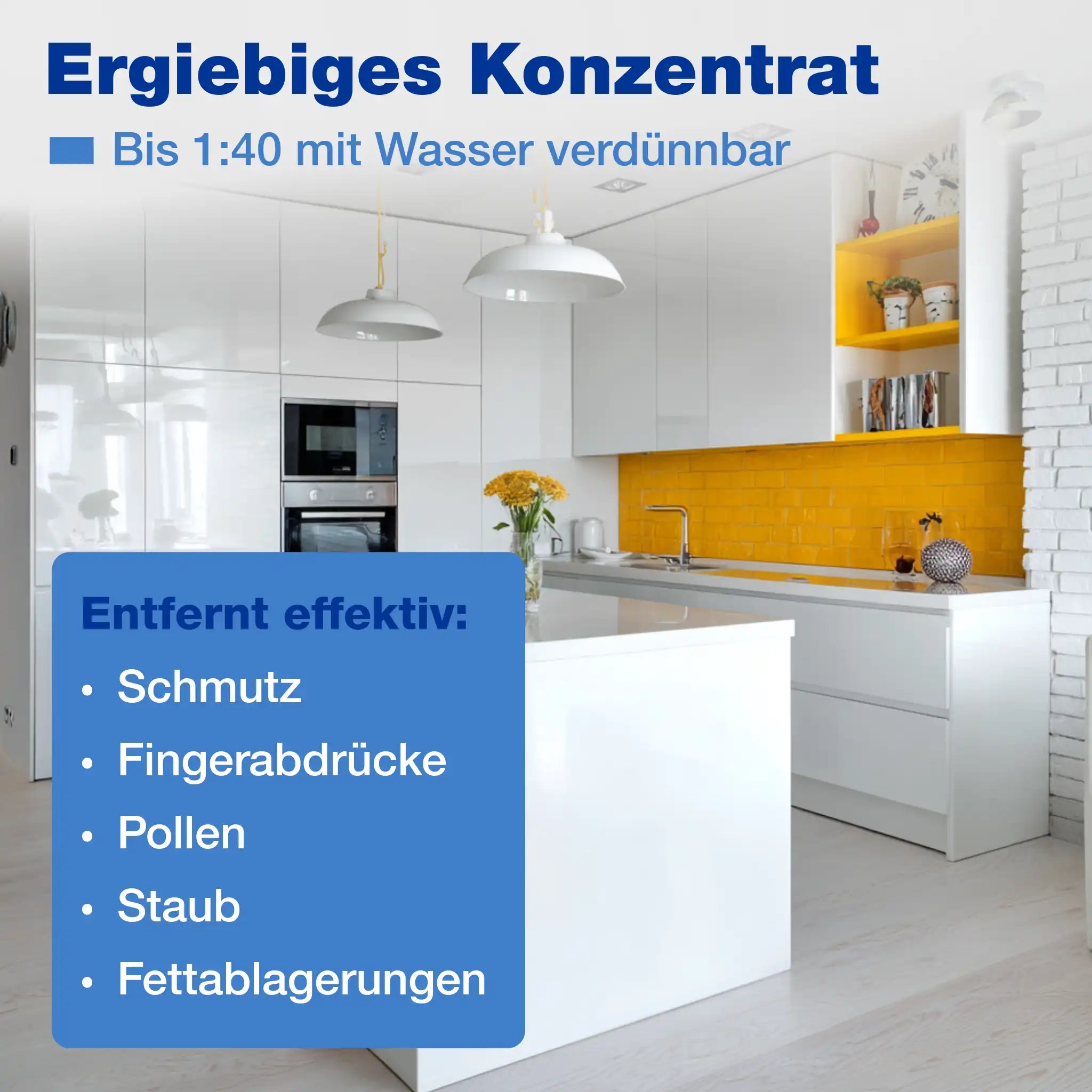 Allzweckreiniger Konzentrat von bio‑chem – entfernt effektiv Schmutz, Fingerabdrücke, Pollen, Staub und Fettablagerungen
