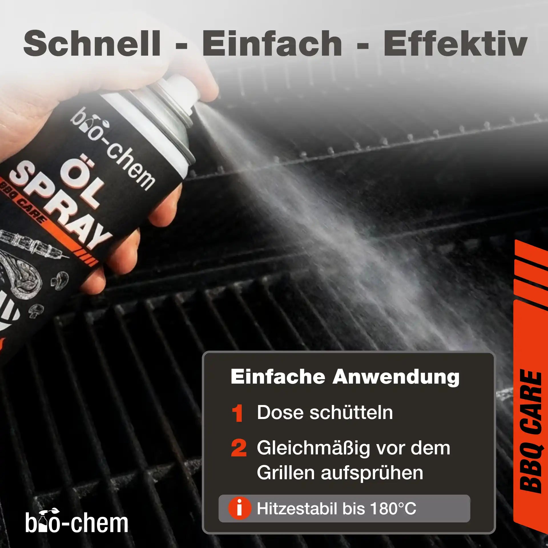 bio-chem Ölspray Anwendung Grillrost Airfryer