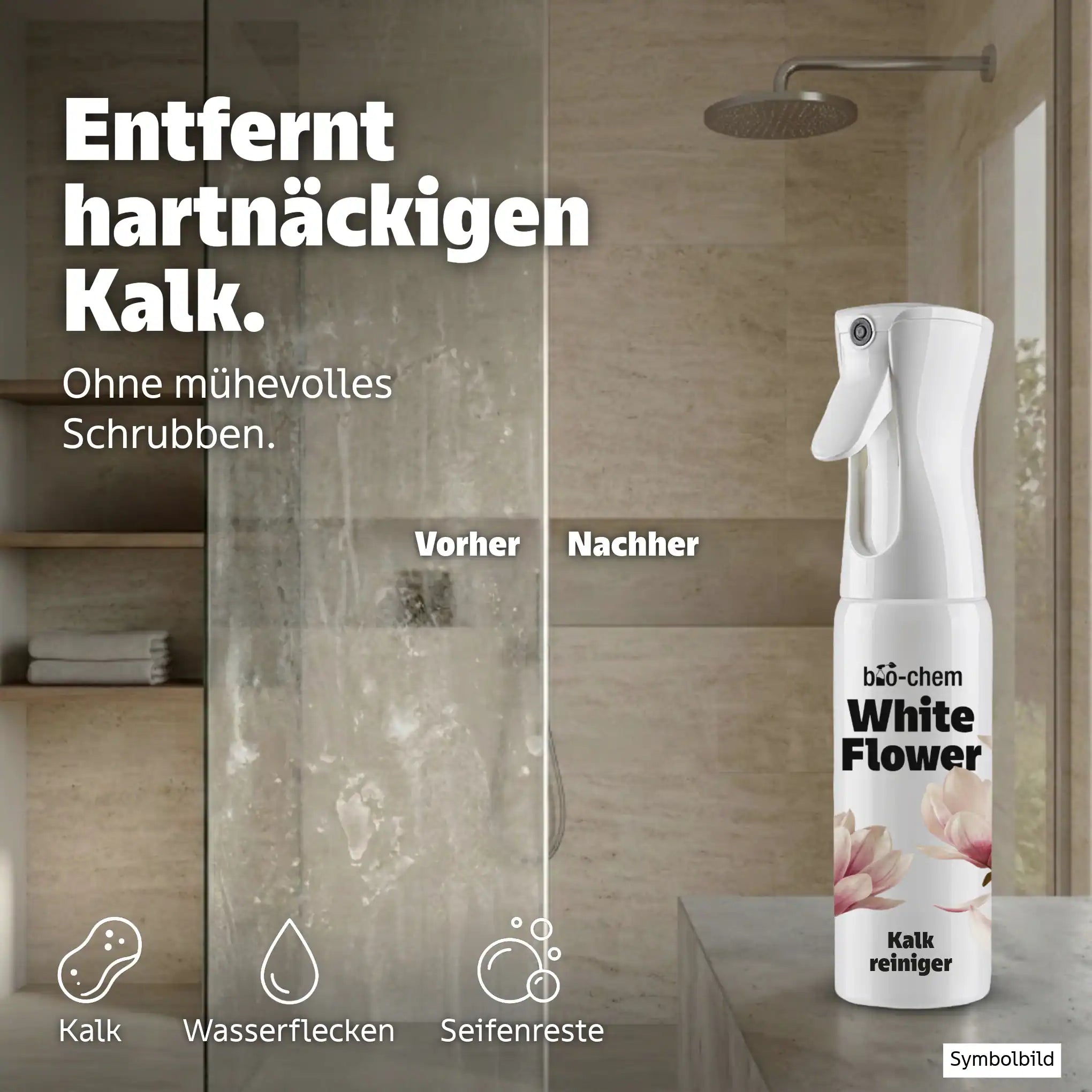 kalkreiniger anwendung dusche