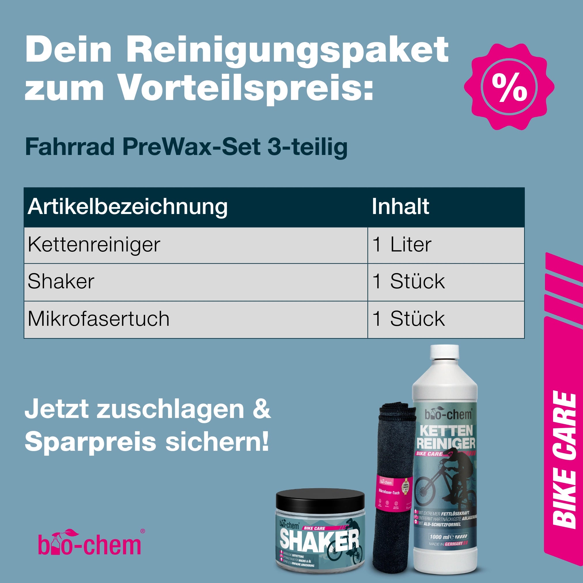 Kettenreiniger PreWax-Set