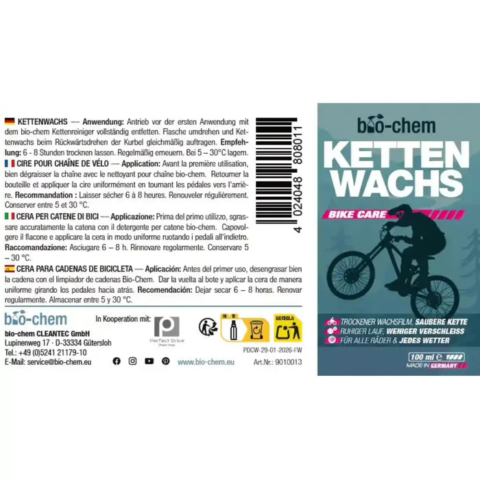 Kettenwachs Etikett