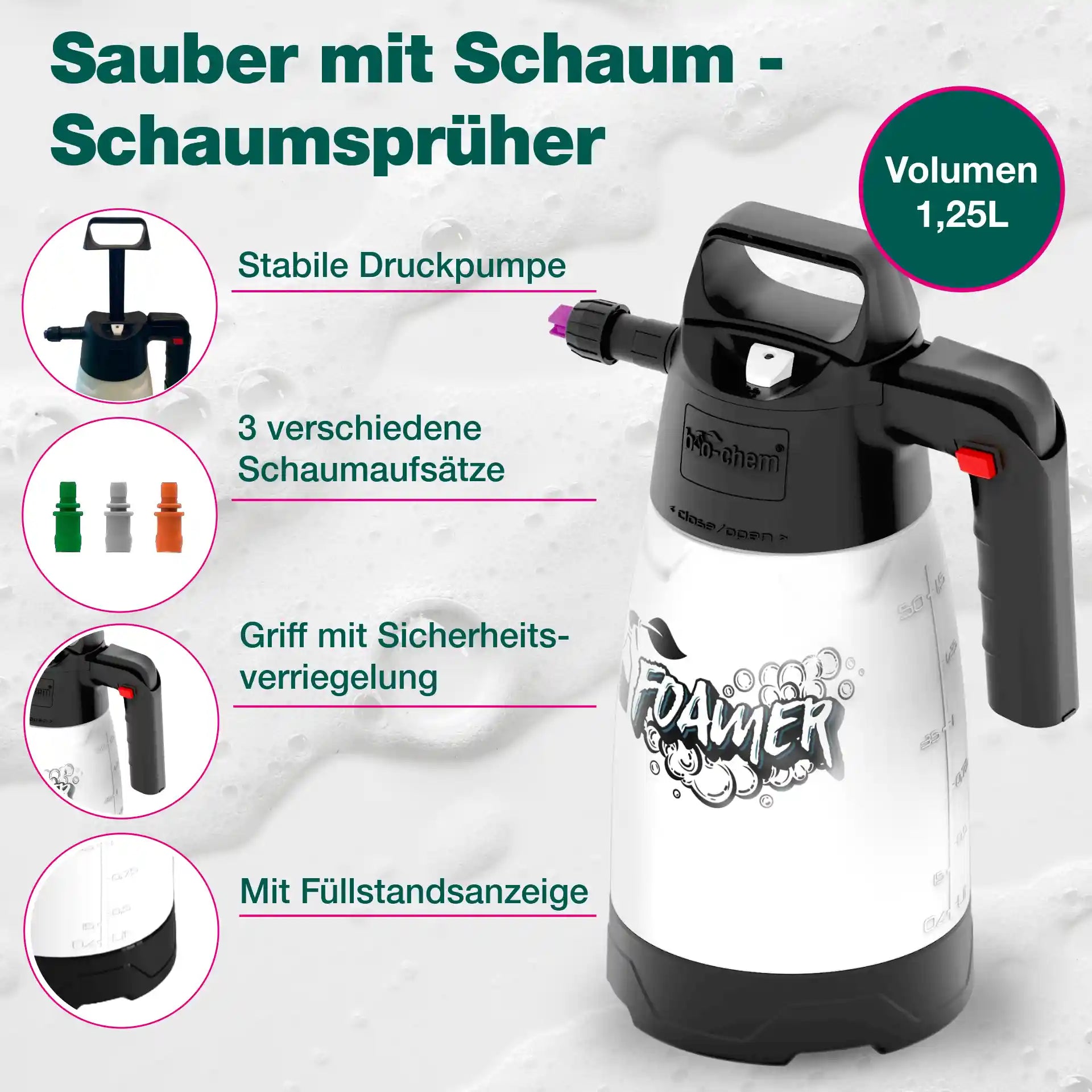 bio-chem Schaumsprüher Foamer schäumt alls ein