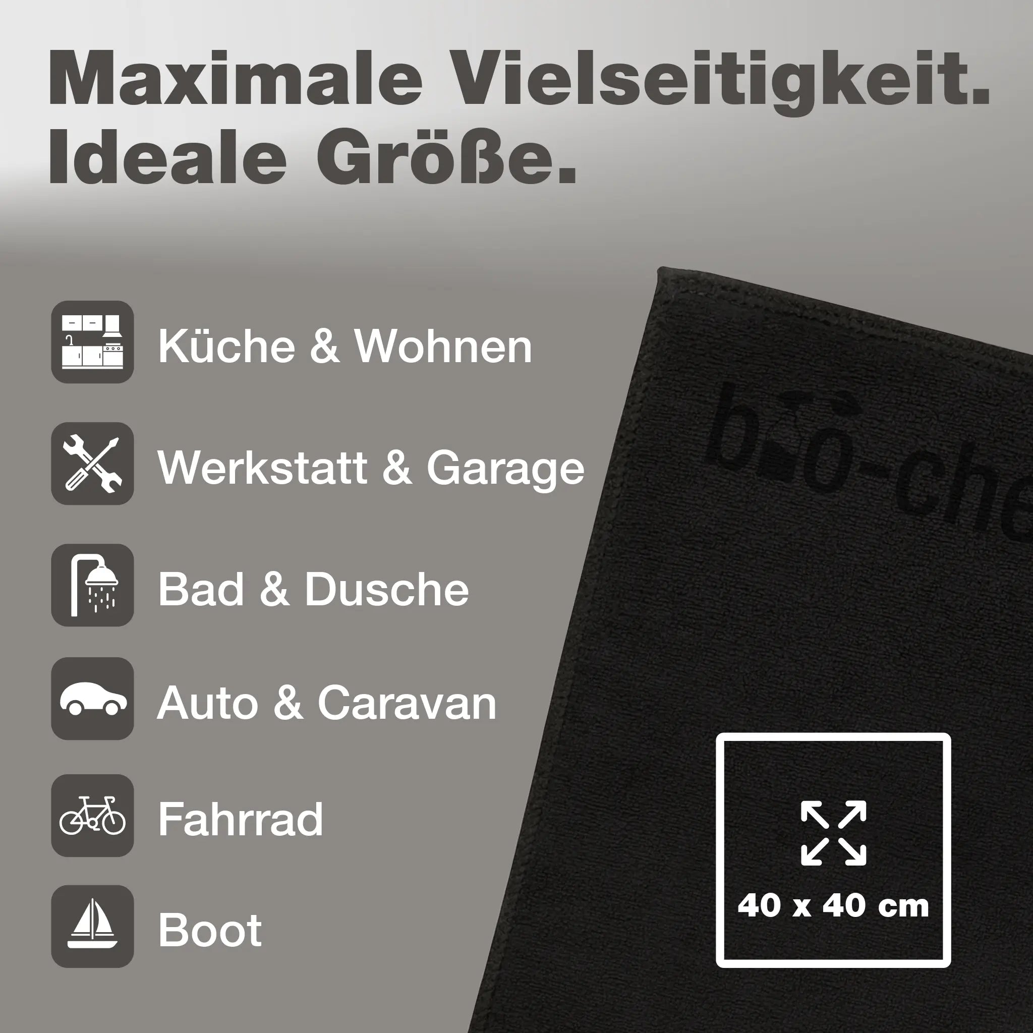 Mikrofasertuch Schwarz Anwendungsbereiche