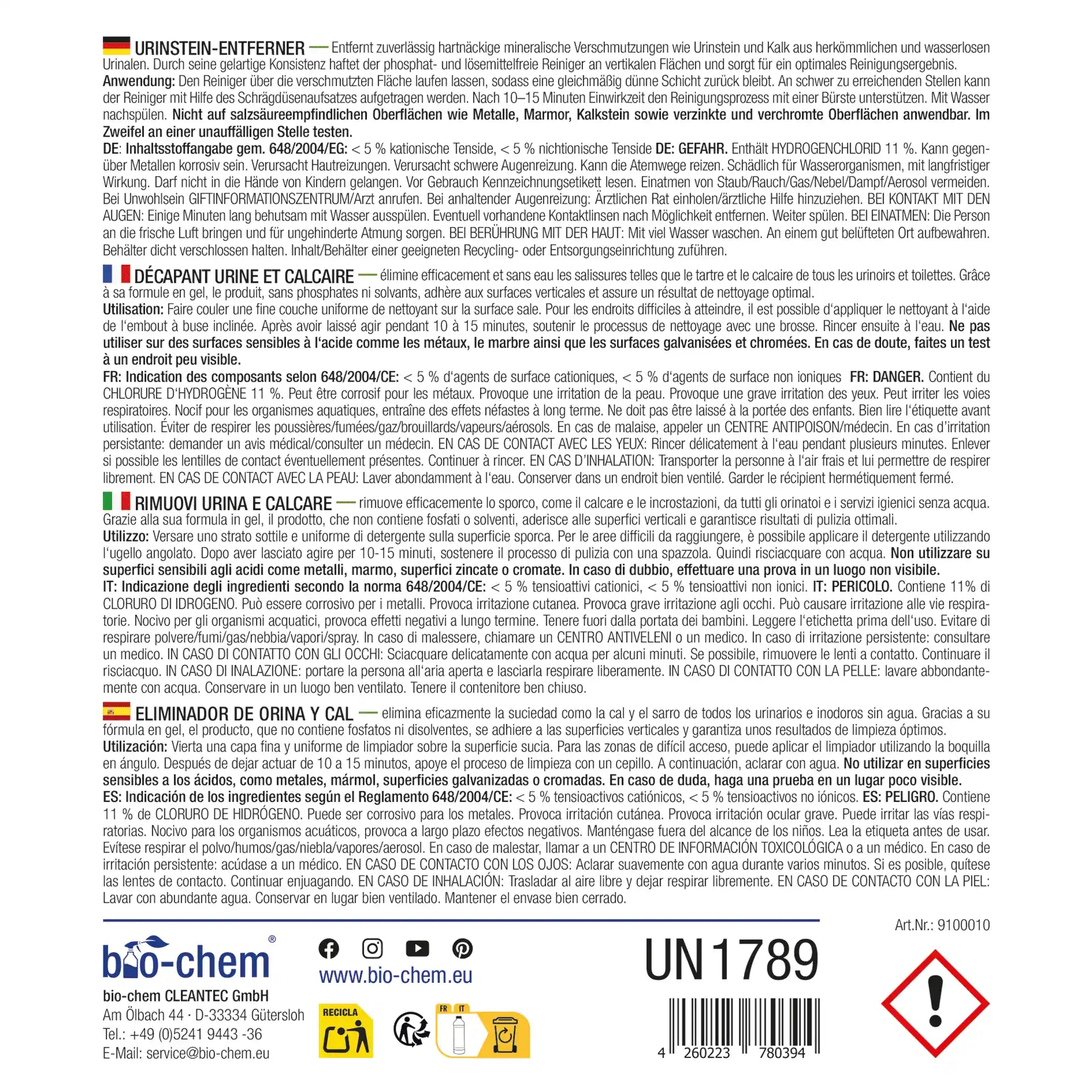 Urinsteinentferner (1 L)