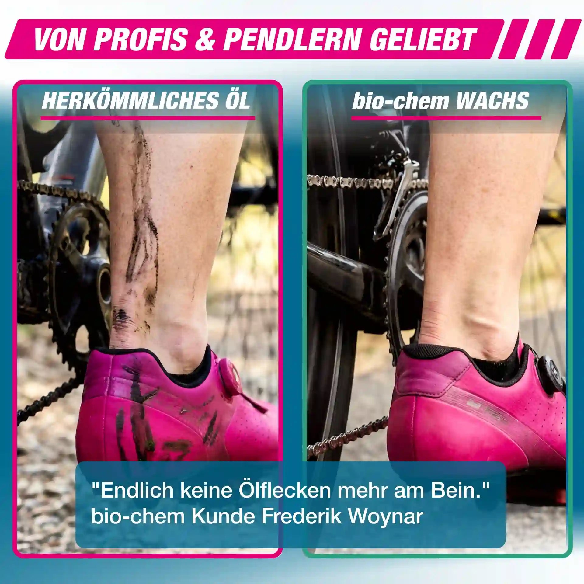 Vergleich Kettenöl zu Kettenwachs Fahrrad